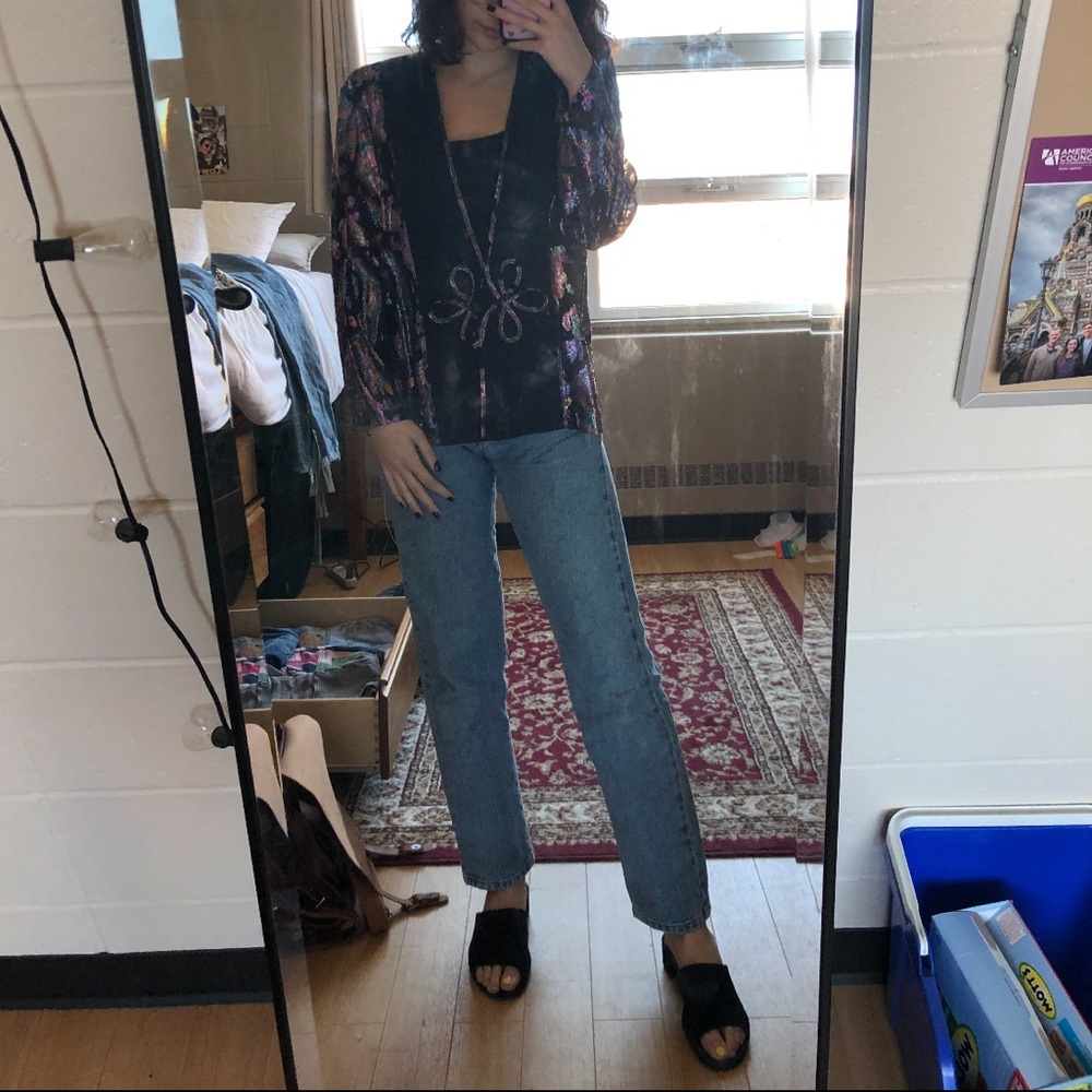 vintage shimmer blazer